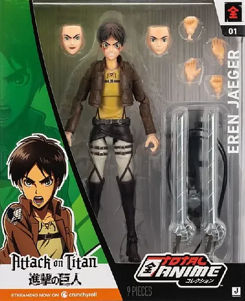 ATTACK ON TITAN TOTAL ANIME ACTION FIGURE EREN JAEGER 17 CM